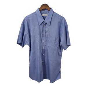 Ermenegildo Zegna blue button shirt short sleeve casual